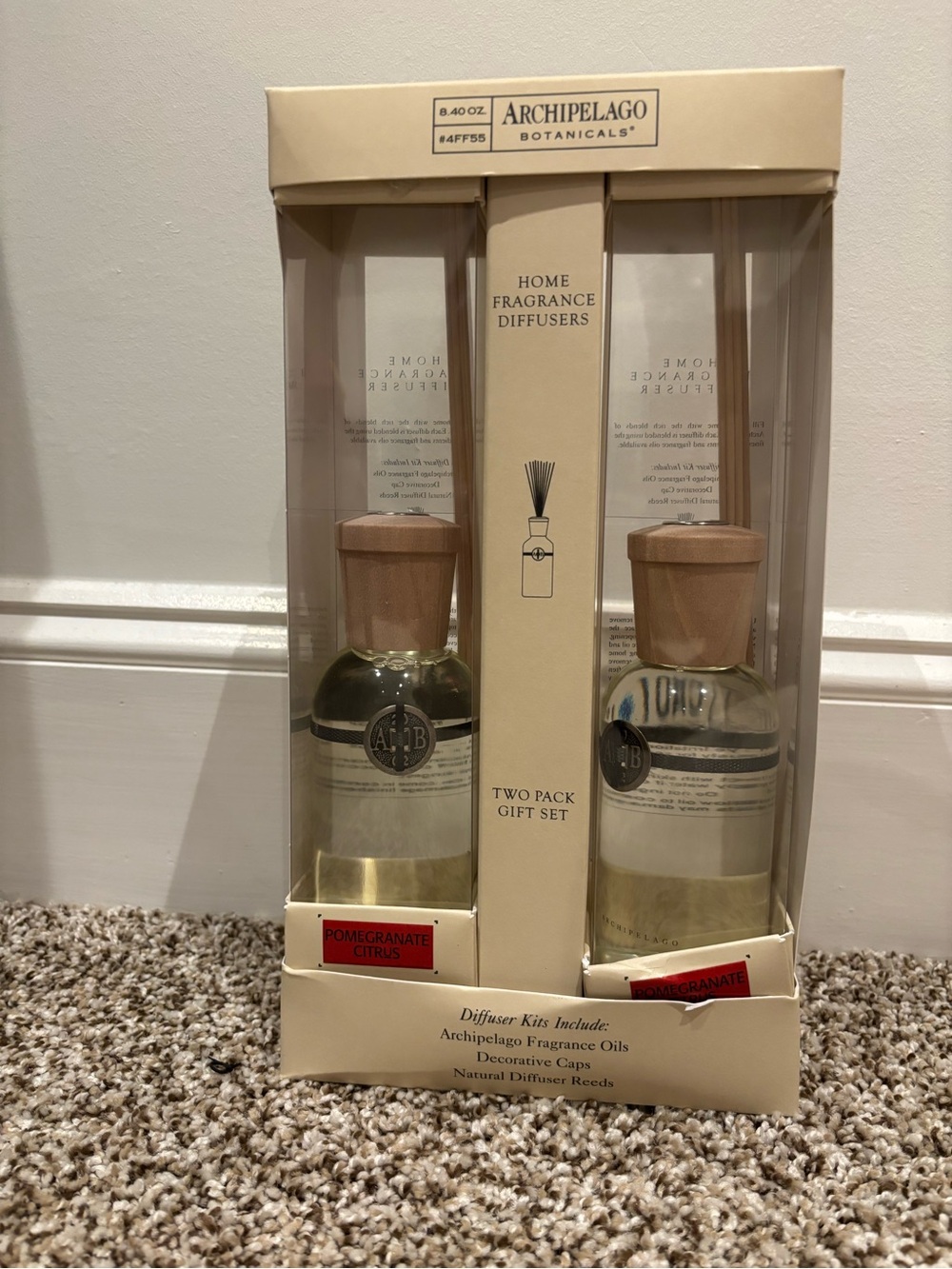 Archipelago Botanicals Pomegranate Citrus Home Fragrance Diffusers - Set of 2